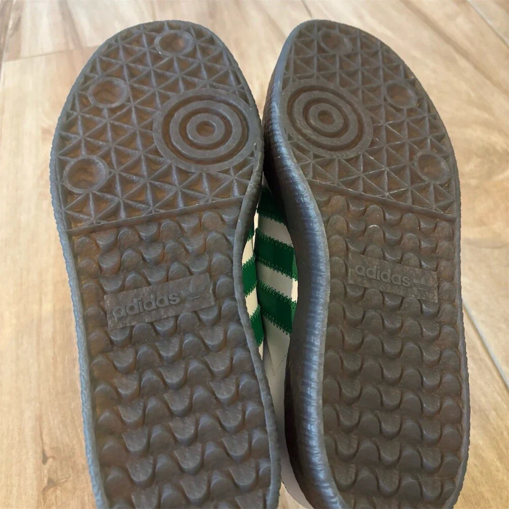 adidas Originals Sambae Samba Womens Low Top Sneakers White Green Gum US 9